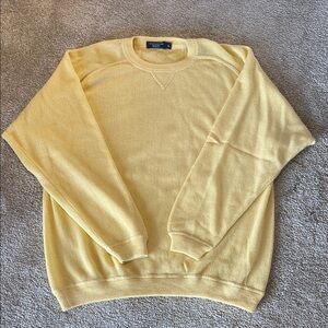 Johnnie Walker Alapca & Tencel Blend L/S Crew Neck Sweater Lemon L *Tiny Flaw